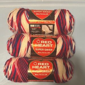 Red Heart Super Saver Multicolor Yarn - Red, White & Blue